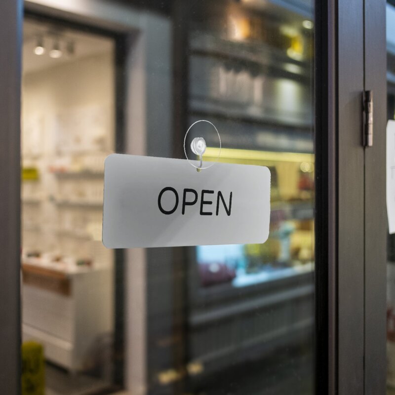 Bordje Open/gesloten met zuignap