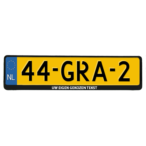 Auto kentekenplaathouder met eigen tekst (ENKEL DE HOUDER!)