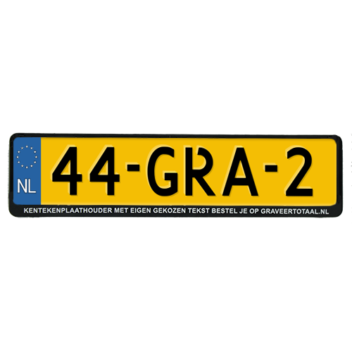 Auto kentekenplaathouder met eigen tekst (ENKEL DE HOUDER!)