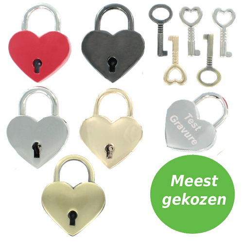 Hangslot liefdesslot hart