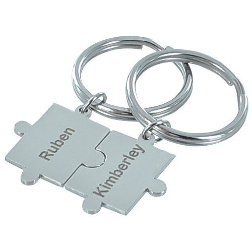 Sleutelhanger puzzelstuk set van 2 stuks