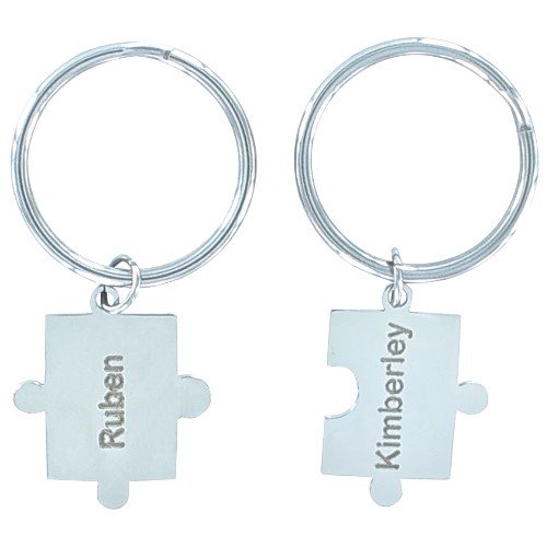 Sleutelhanger puzzelstuk set van 2 stuks