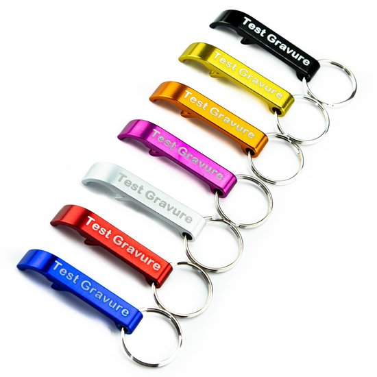 Flesopener basic - Onmisbaar voor elke sleutelbos - Bij ons gratis te graveren met jouw tekst, wie ga jij verrassen met deze leuke flesopener?