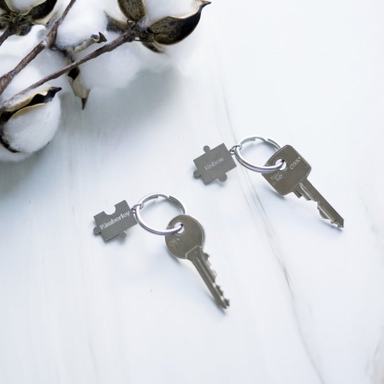 Sleutelhanger puzzelstuk set van 2 stuks