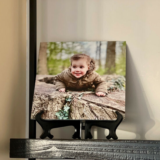 Leisteen bord met foto bedrukking - Verkrijgbaar in 3 afmetingen - Full colour bedrukt met foto - Mogelijkheid om deze helemaal naar wens te maken